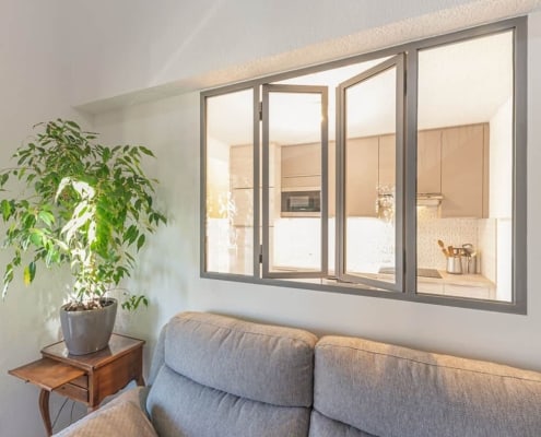 Création de verrière ouvrante à Carqueiranne, par Elisabeth Hamard, architecte d'intérieur