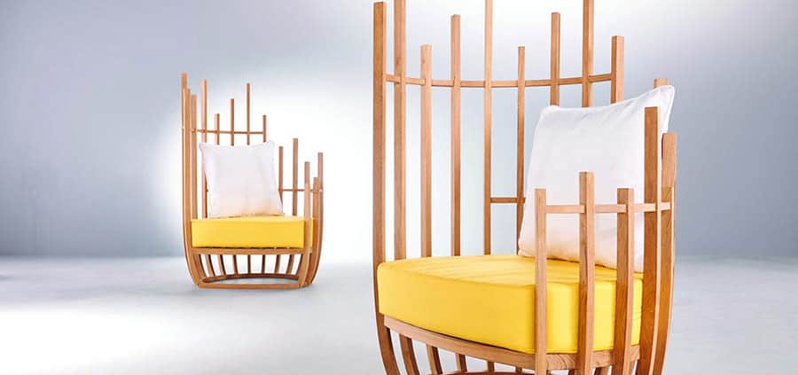 Fauteuil d'extérieur en bois