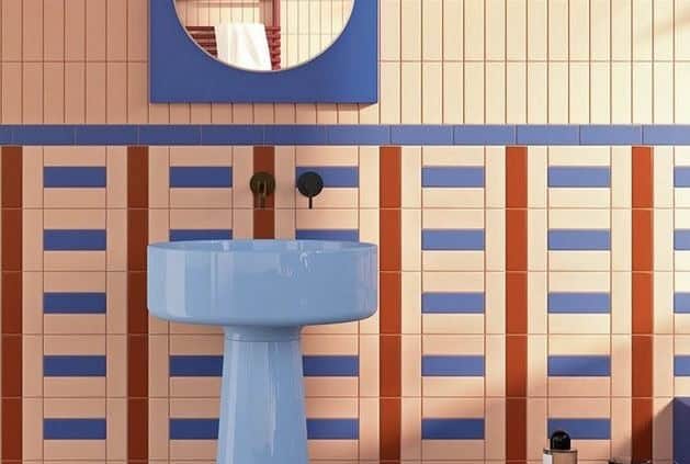 salle de bains coloré